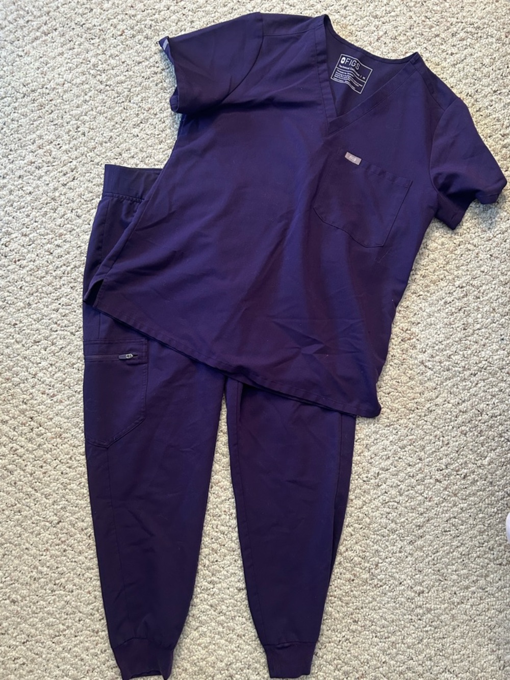 FIGS Scrub Set Purple Size M